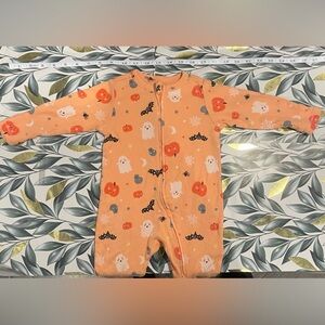 Old Navy Orange Kids Footie with Halloween Print